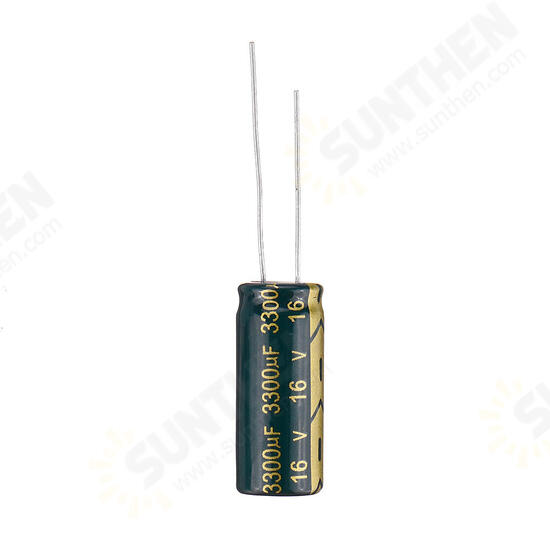 50pcs 16v 3300uf 10x25MM High frequency low ESR Radial Electrolytic Capacitor