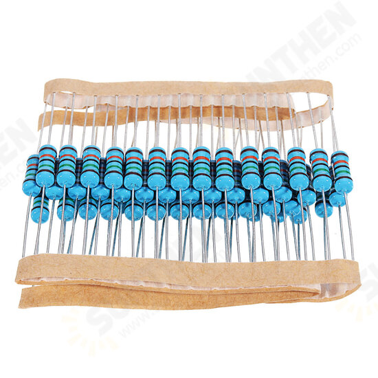 50pcs 1W 150KR Metal Film Resistor 1% 150K ohm Resistance