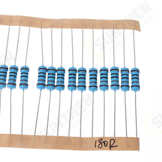 50pcs 1W 180R Metal Film Resistor 1% 180 ohm Resistance