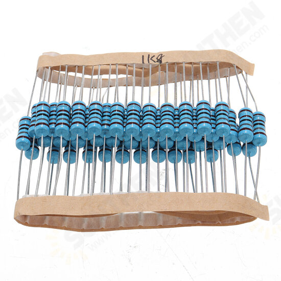 50pcs 1W 1.8KR Metal Film Resistor 1% 1.8K ohm Resistance