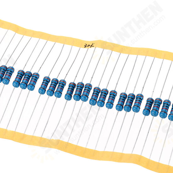 50pcs 1W 30KR Metal Film Resistor 1% 30K ohm Resistance