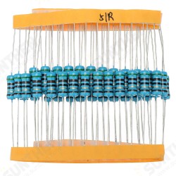 50pcs 1W 51R Metal Film Resistor 1% 51 ohm Resistance 50pcs 1W 51R Metal Film Resistor 1% 51 ohm Resistance