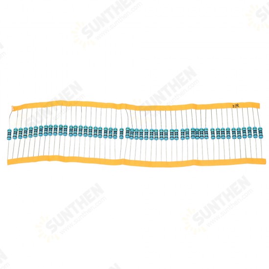 50pcs 1W 51R Metal Film Resistor 1% 51 ohm Resistance