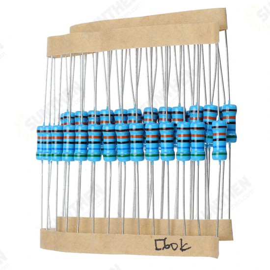 50pcs 1W 560KR Metal Film Resistor 1% 560K ohm Resistance
