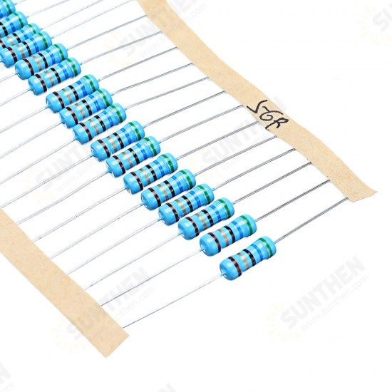 50pcs 1W 56R Metal Film Resistor 1% 56 ohm Resistance