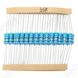 50pcs 1W 56R Metal Film Resistor 1% 56 ohm Resistance 50pcs 1W 56R Metal Film Resistor 1% 56 ohm Resistance