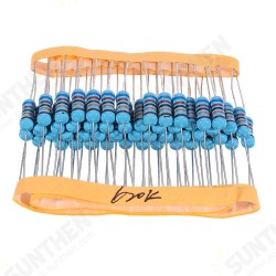 50pcs 1W 620KR Metal Film Resistor 1% 620K ohm Resistance