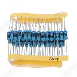 50pcs 1W 620R Metal Film Resistor 1% 620 ohm Resistance 50pcs 1W 620R Metal Film Resistor 1% 620 ohm Resistance