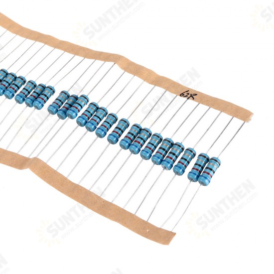 50pcs 1W 62R Metal Film Resistor 1% 62 ohm Resistance