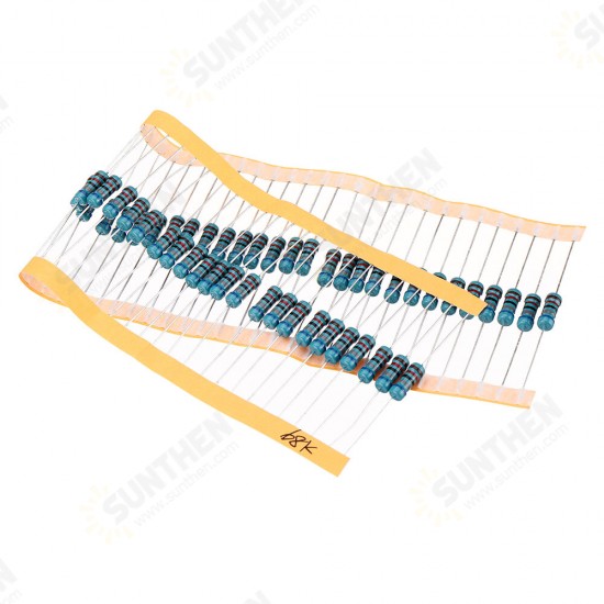 50pcs 1W 68KR Metal Film Resistor 1% 68K ohm Resistance