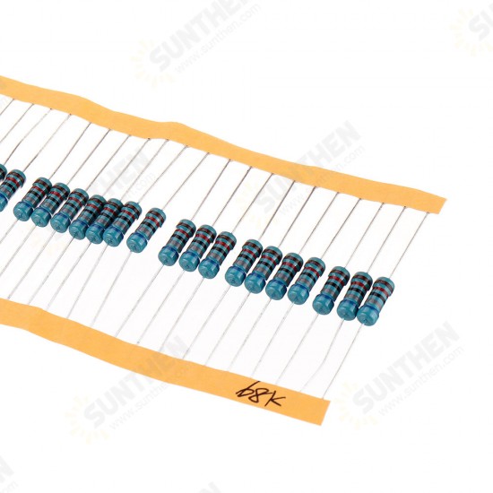 50pcs 1W 68KR Metal Film Resistor 1% 68K ohm Resistance