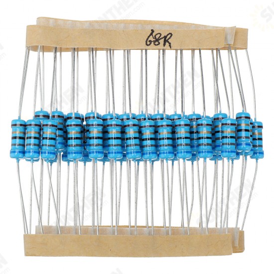 50pcs 1W 68R Metal Film Resistor 1% 68 ohm Resistance