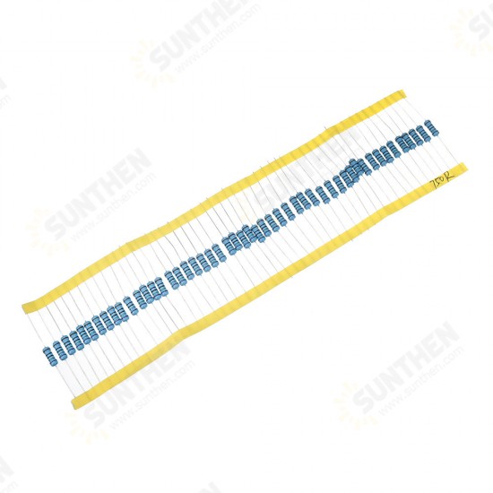 50pcs 1W 750R Metal Film Resistor 1% 750 ohm Resistance