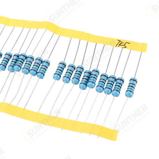 50pcs 1W 7.5KR Metal Film Resistor 1% 7.5K ohm Resistance
