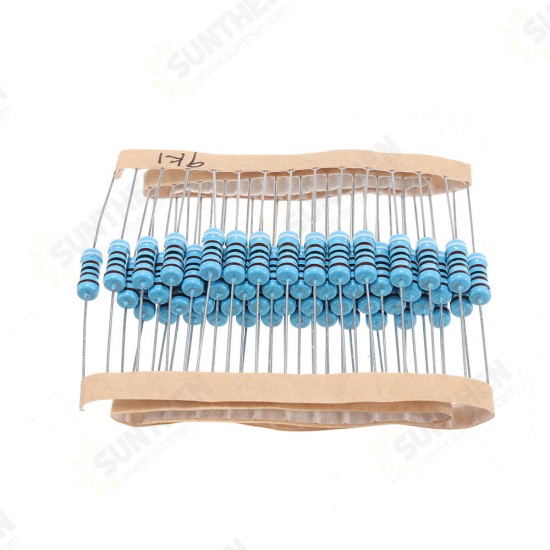 50pcs 1W 9.1KR Metal Film Resistor 1% 9.1K ohm Resistance