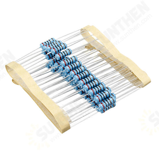 50pcs 1W Metal Film Resistor 1% 2K ohm