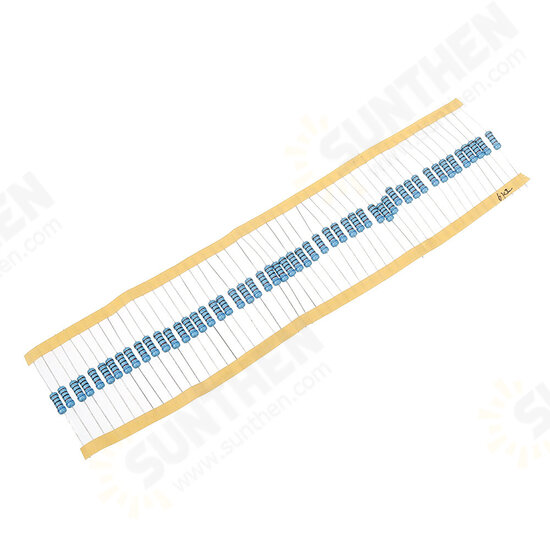 50pcs 1W Metal Film Resistor 1% 6.2K ohm Resistance