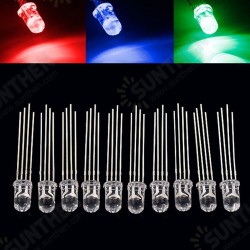 50pcs 5mm Full-color LED RGB Common Anode Four Feet Transparent Highlight Color Light 5mm Diode Colorful 50pcs 5mm Full-color LED RGB Common Anode Four Feet Transparent Highlight Color Light 5mm Diode Colorful