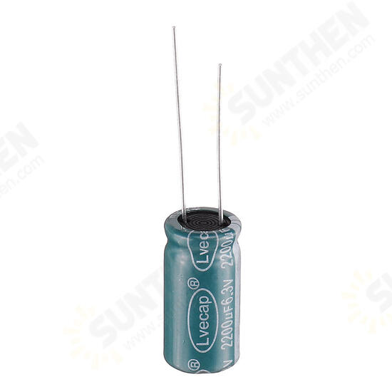 50pcs 6.3V 2200UF 10x20MM High Frequency Low ESR Radial Electrolytic Capacitor