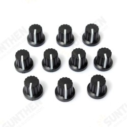 50pcs 6mm Shaft Hole Dia Plastic Threaded knurled Potentiometer Button Cap 50pcs 6mm Shaft Hole Dia Plastic Threaded knurled Potentiometer Button Cap