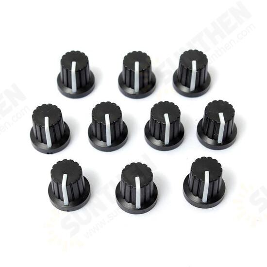 50pcs 6mm Shaft Hole Dia Plastic Threaded knurled Potentiometer Button Cap 50pcs 6mm Shaft Hole Dia Plastic Threaded knurled Potentiometer Button Cap