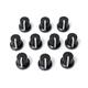 50pcs 6mm Shaft Hole Dia Plastic Threaded knurled Potentiometer Button Cap 50pcs 6mm Shaft Hole Dia Plastic Threaded knurled Potentiometer Button Cap
