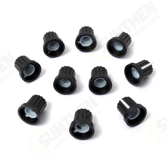 50pcs 6mm Shaft Hole Dia Plastic Threaded knurled Potentiometer Button Cap 50pcs 6mm Shaft Hole Dia Plastic Threaded knurled Potentiometer Button Cap