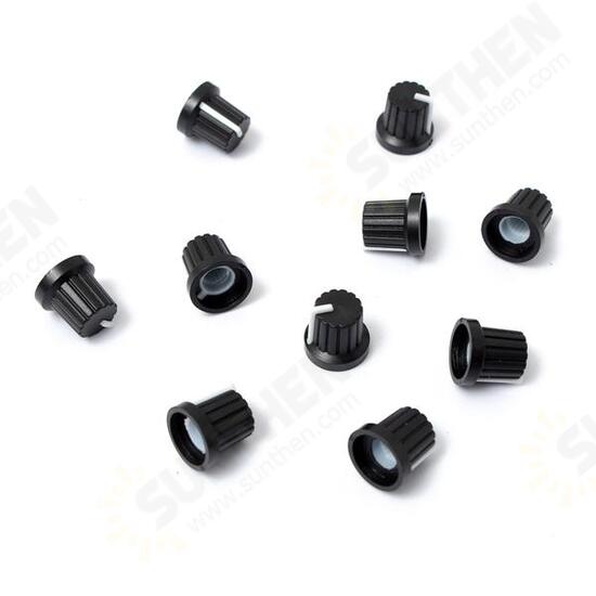 50pcs 6mm Shaft Hole Dia Plastic Threaded knurled Potentiometer Button Cap 50pcs 6mm Shaft Hole Dia Plastic Threaded knurled Potentiometer Button Cap