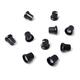 50pcs 6mm Shaft Hole Dia Plastic Threaded knurled Potentiometer Button Cap 50pcs 6mm Shaft Hole Dia Plastic Threaded knurled Potentiometer Button Cap