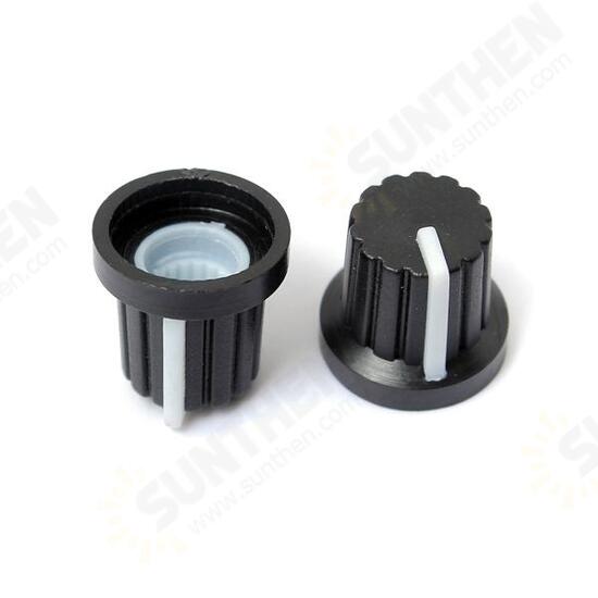 50pcs 6mm Shaft Hole Dia Plastic Threaded knurled Potentiometer Button Cap 50pcs 6mm Shaft Hole Dia Plastic Threaded knurled Potentiometer Button Cap