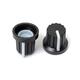 50pcs 6mm Shaft Hole Dia Plastic Threaded knurled Potentiometer Button Cap 50pcs 6mm Shaft Hole Dia Plastic Threaded knurled Potentiometer Button Cap