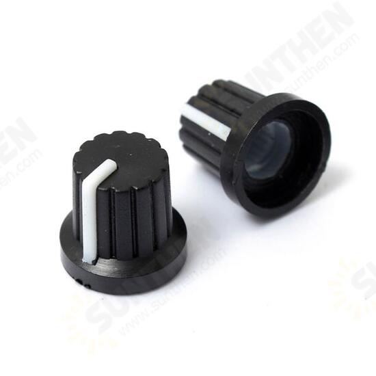 50pcs 6mm Shaft Hole Dia Plastic Threaded knurled Potentiometer Button Cap 50pcs 6mm Shaft Hole Dia Plastic Threaded knurled Potentiometer Button Cap
