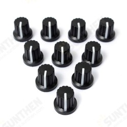 50pcs 6mm Shaft Hole Dia Plastic Threaded knurled Potentiometer Button Cap 50pcs 6mm Shaft Hole Dia Plastic Threaded knurled Potentiometer Button Cap