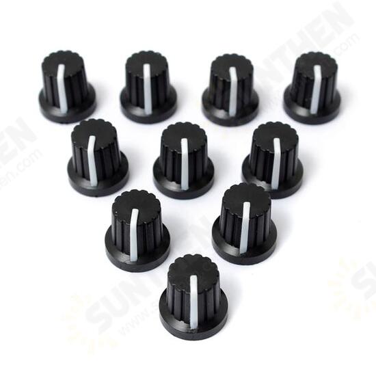 50pcs 6mm Shaft Hole Dia Plastic Threaded knurled Potentiometer Button Cap 50pcs 6mm Shaft Hole Dia Plastic Threaded knurled Potentiometer Button Cap