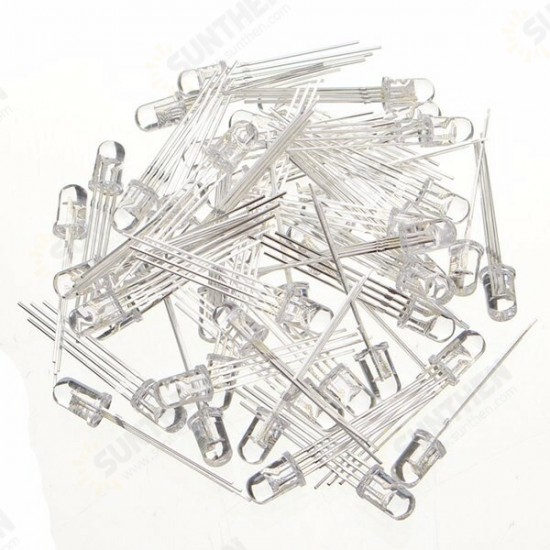 50pcs LED RGB Common Cathode 4-Pin F5 5MM Diode 50pcs LED RGB Common Cathode 4-Pin F5 5MM Diode