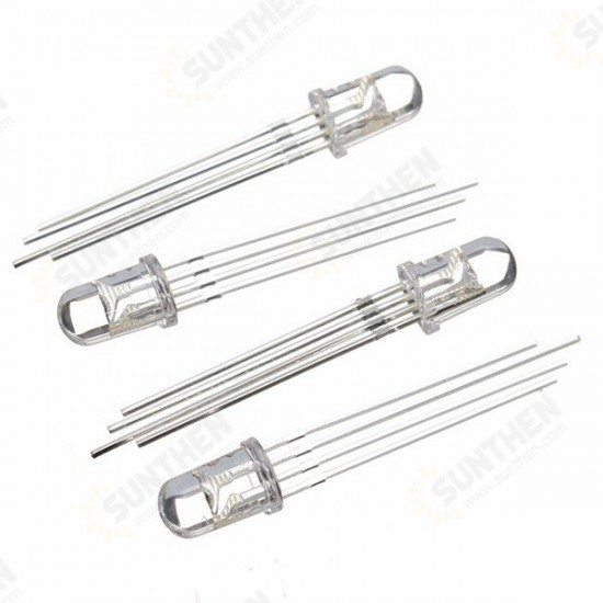 50pcs LED RGB Common Cathode 4-Pin F5 5MM Diode 50pcs LED RGB Common Cathode 4-Pin F5 5MM Diode