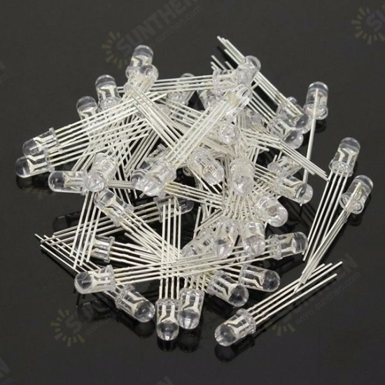 50pcs LED RGB Common Cathode 4-Pin F5 5MM Diode 50pcs LED RGB Common Cathode 4-Pin F5 5MM Diode