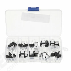 50pcs Transistor TO-220 Power Transistor Assortment Kit Three Pin Transistors Voltage Regulator Transistor Kit 50pcs Transistor TO-220 Power Transistor Assortment Kit Three Pin Transistors Voltage Regulator Transistor Kit