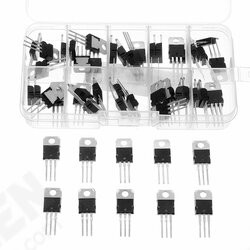 50pcs Transistor TO-220 Power Transistor Assortment Kit Three Pin Transistors Voltage Regulator Transistor Kit 50pcs Transistor TO-220 Power Transistor Assortment Kit Three Pin Transistors Voltage Regulator Transistor Kit