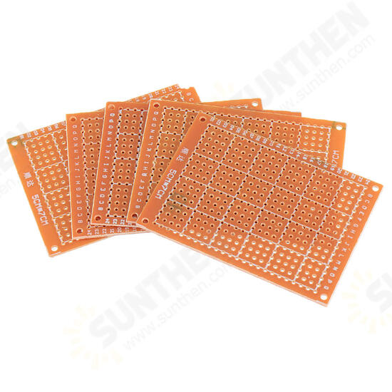 50pcs Universal PCB Board 5x7cm 2.54mm Hole Pitch DIY Prototype Paper Printed Circuit Board Panel Single Sided Board 50pcs Universal PCB Board 5x7cm 2.54mm Hole Pitch DIY Prototype Paper Printed Circuit Board Panel Single Sided Board