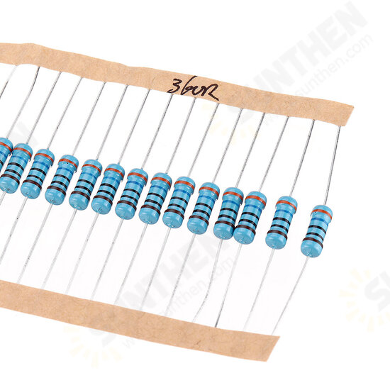 50pcs/pack 1W Metal Film Resistor 1% 360R 360ohm