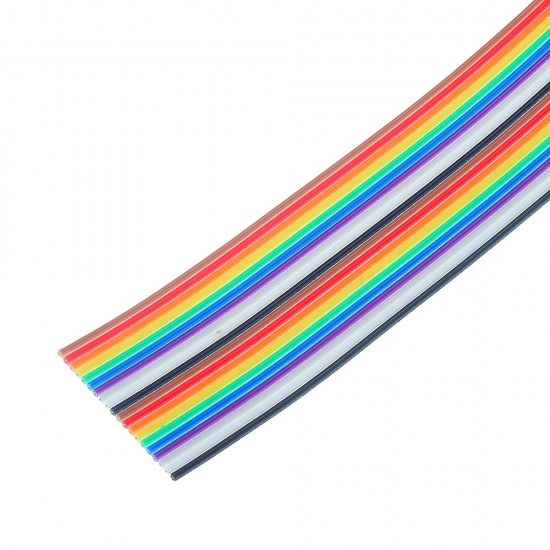 5M 1.27mm Pitch Ribbon Cable 20P Flat Color Rainbow Ribbon Cable Wire Rainbow Cable