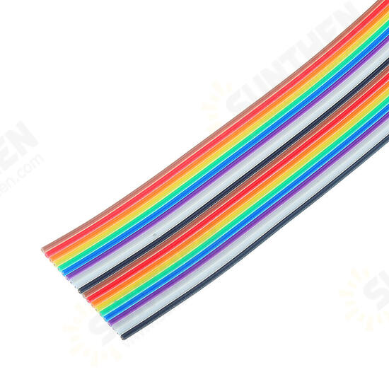 5M 1.27mm Pitch Ribbon Cable 20P Flat Color Rainbow Ribbon Cable Wire Rainbow Cable