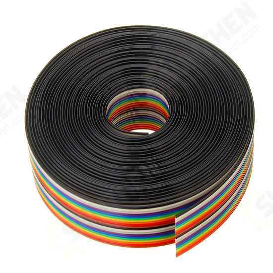 5M 1.27mm Pitch Ribbon Cable 20P Flat Color Rainbow Ribbon Cable Wire Rainbow Cable