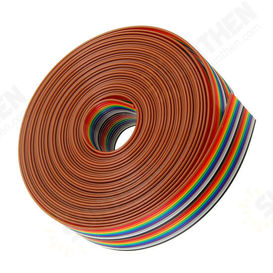 5M 1.27mm Pitch Ribbon Cable 20P Flat Color Rainbow Ribbon Cable Wire Rainbow Cable