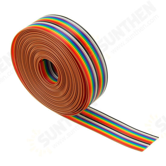 5M 1.27mm Pitch Ribbon Cable 20P Flat Color Rainbow Ribbon Cable Wire Rainbow Cable