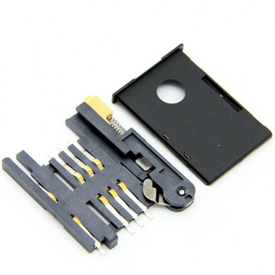 5PCS 91228-3001 6Pin Push Rod Drawer Type SIM Card Holder with Card Holder