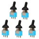 5Pcs 125V 6A ON/ON 3 Pin SPDT Toggle Switch With Waterproof Cover Cap 5Pcs 125V 6A ON/ON 3 Pin SPDT Toggle Switch With Waterproof Cover Cap