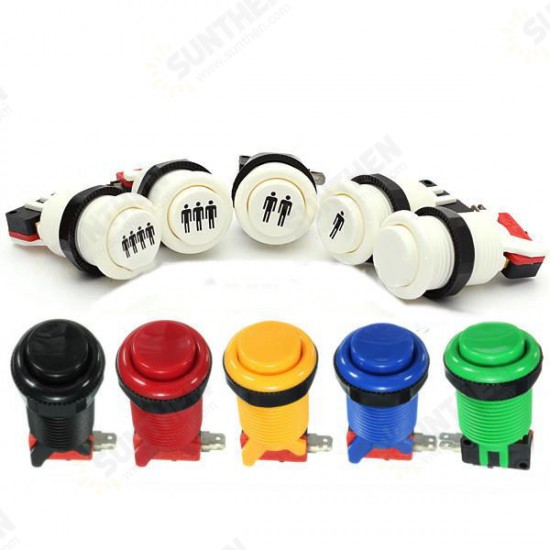 5V Arcade Push Button Durable Long Switch Multicolor