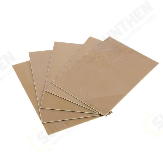 5pcs 100x150x0.8mm Single Side Copper Clad FR4 Laminate PCB Circuit Board